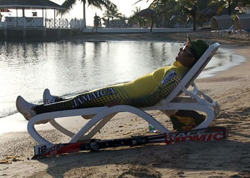 Errol Kerr of the Jamaican Ski Team qualifies for Winter Olympics.